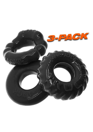 Oxballs Bonemaker Cock Ring Kit (3 pack) - Clear