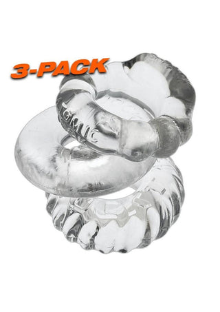 Oxballs Bonemaker Cock Ring Kit (3 pack) - Pool Blue