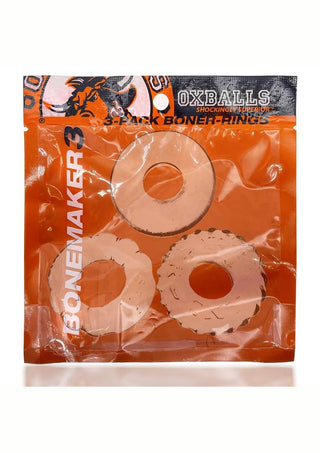Oxballs Bonemaker Cock Ring Kit (3 pack) - Black