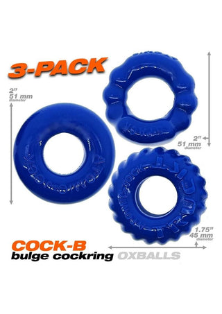 Oxballs Bonemaker Cock Ring Kit (3 pack) - Black