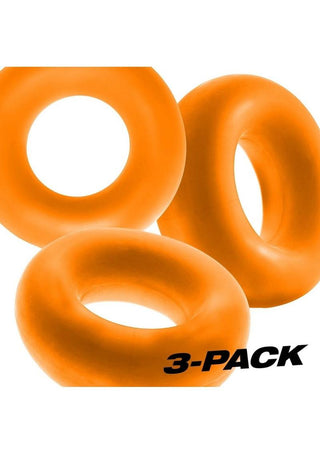 Oxballs Fat Willy Jumbo Cock Ring (3 pack) - Black