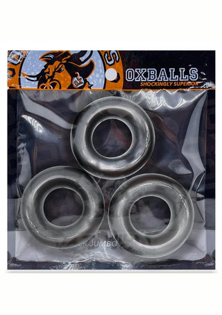 Oxballs Fat Willy Jumbo Cock Ring (3 pack) - Black