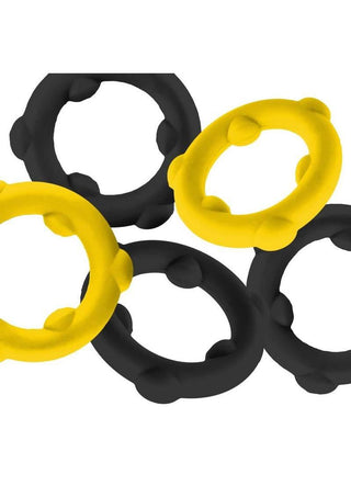 Oxballs - GEARHEADS 5-pack spinner rings ORANGE/BLACK