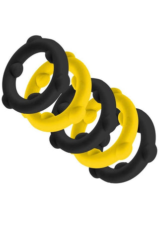Oxballs - GEARHEADS 5-pack spinner rings YELLOW/BLACK