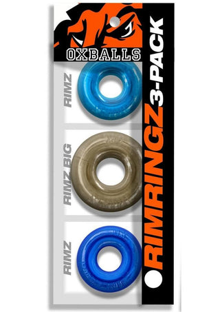 Oxballs Rimringz Multi Size Cock Rings (3 Pack) - Cool