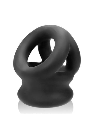 Oxballs Tri-Squeeze Silicone 3-Ring Ball Stretching Sling - Clear Ice