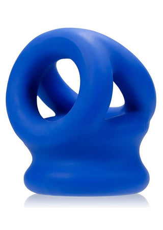 Oxballs -Tri-Squeeze Silicone 3-Ring Ball Stretching Sling - Blue