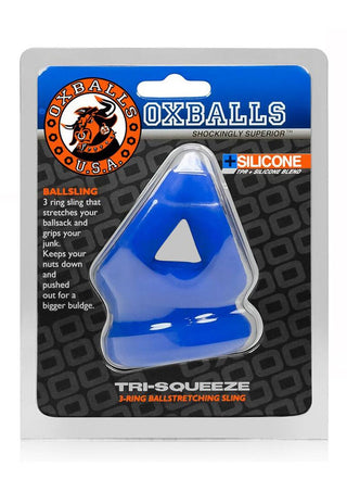 Oxballs - Tri-Squeeze Silicone 3-Ring Ball Stretching Sling - Black