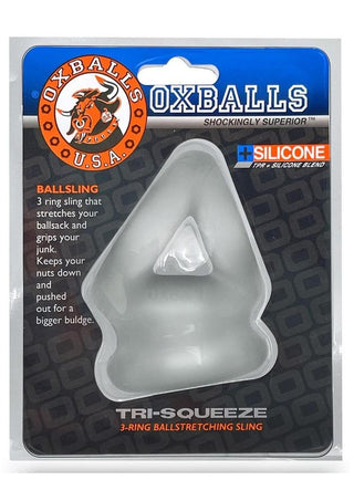 Oxballs - Tri-Squeeze Silicone 3-Ring Ball Stretching Sling - Black