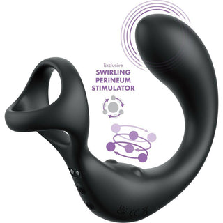 Anal Fantasy Elite Ass-Gasm Taint-Alizer Rechargeable Silicone Prostate Stimulator with Remote Control