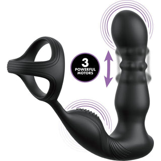 Anal Fantasy Elite Ass-Gasm Side and Glide Rechargeable Silicone Prostate Stimulator - Black