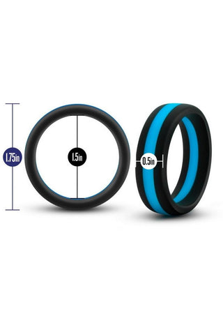 Performance Silicone Go Pro Cock Ring - Black/Green