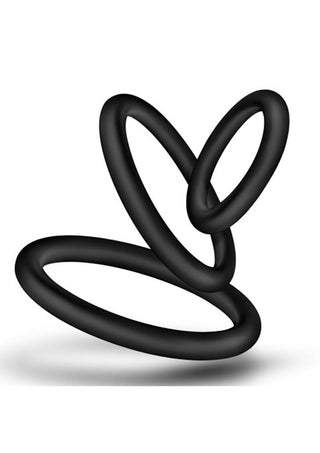 Performance VS4 Pure Premium Silicone Cock Ring Set (3 Sizes) - Indigo