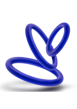 Performance VS4 Pure Premium Silicone Cock Ring Set (3 Sizes) - Black
