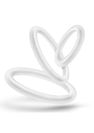 Performance VS4 Pure Premium Silicone Cock Ring Set (3 Sizes) - Indigo