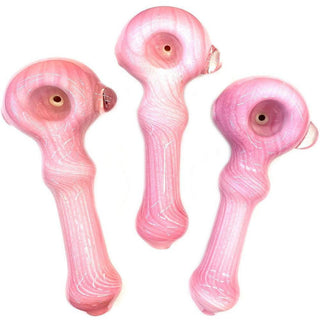 Pipe - 5" Pink Tube Hand Pipe 24k Spoon - Circus of Books