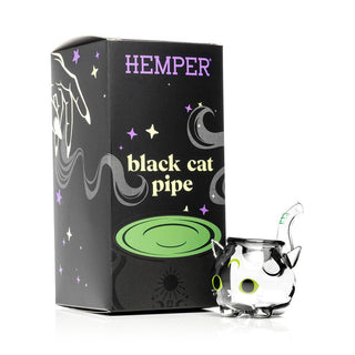 Pipe - HEMPER - Black Cat Hand pipe 3" - Circus of Books