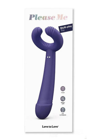 Please Me Rechargeable Silicone Vibrator - Plum Star