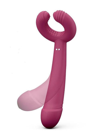 Please Me Rechargeable Silicone Vibrator - Moonlight Indigo