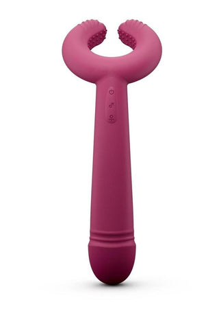 Please Me Rechargeable Silicone Vibrator - Plum Star