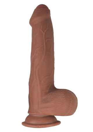 Realcocks Dual Layered Uncut Slider Fat Dick Dildo 9in - Vanilla