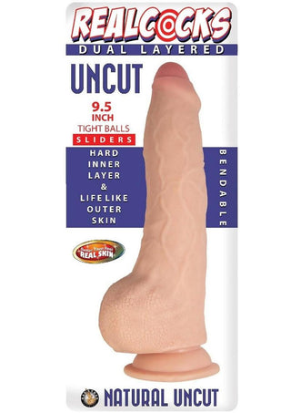 Realcocks Dual Layered Uncut Slider with Tight Balls 9.5in - Caramel