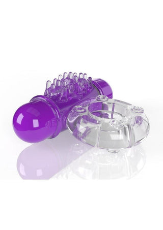 Screaming O 4B O Wow Vibrating Ring - Blueberry