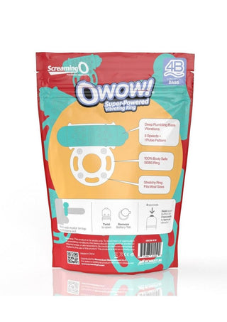 Screaming O 4B O Wow Vibrating Ring - Grape