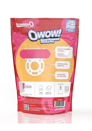 Screaming O 4B O Wow Vibrating Ring - Grape