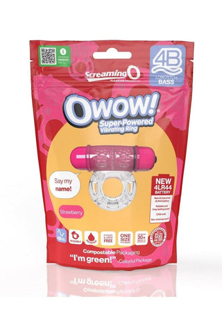 Screaming O 4B O Wow Vibrating Ring - Grape
