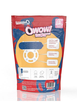 Screaming O 4T O Wow Vibrating Ring - Strawberry