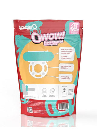 Screaming O 4T O Wow Vibrating Ring - Blueberry