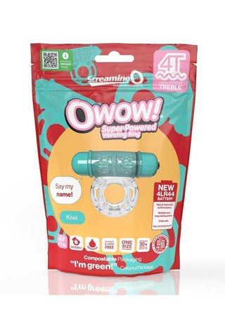 Screaming O 4T O Wow Vibrating Ring - Strawberry