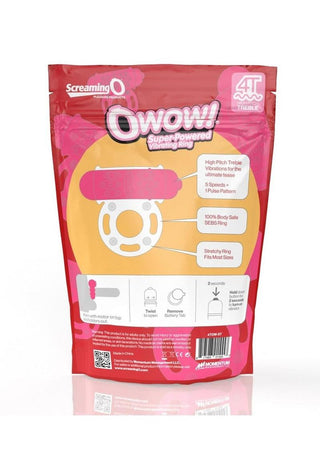 Screaming O 4T O Wow Vibrating Ring - Blueberry