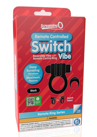 Screaming O - Switch Remote Controlled Silicone Rechargeable Vibrating Ring - Blue