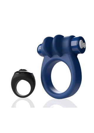Screaming O - Switch Remote Controlled Silicone Rechargeable Vibrating Ring - Blue