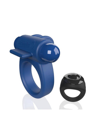 Screaming O - Switch Remote Controlled Silicone Rechargeable Vibrating Ring - Blue