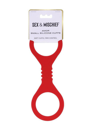 Sex & Mischief Amor Silicone Cuffs - Small - Red