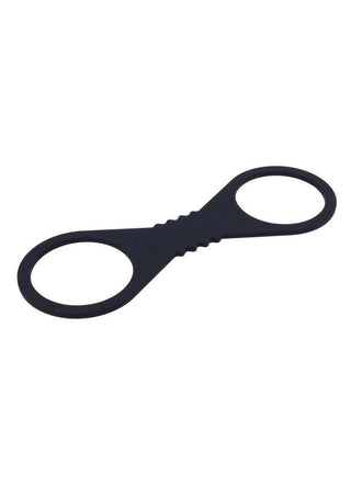 Sex and Mischief Shadow Silicone Cuffs - Black - Large