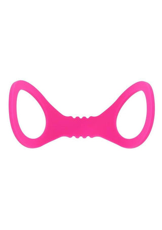 Sex & Mischief Silicone Cuffs - Small - Hot Pink