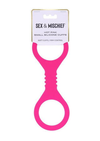 Sex & Mischief Silicone Cuffs - Small - Hot Pink