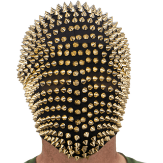 SPIKE FULL FACE MASK, SEE THROUGH - GOLD - Circus of Books