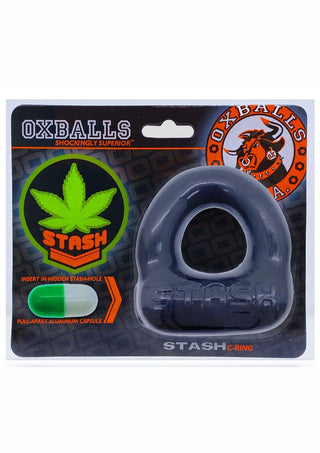 Oxballs - STASH Cockring w/ aluminum capsule insert - clear