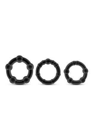 Stay Hard Beaded Cock Rings (3 Sizes) - Purple