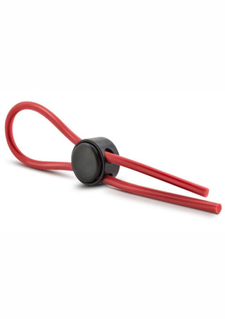 Stay Hard Silicone Loop Cock Ring Adjustable Cock Tie - Black