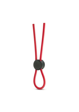 Stay Hard Silicone Loop Cock Ring Adjustable Cock Tie - Red