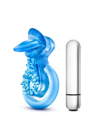 Stay Hard Vibrating Tongue Ring - Clear/Silver