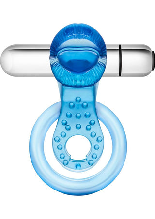 Stay Hard Vibrating Tongue Ring - Clear/Silver
