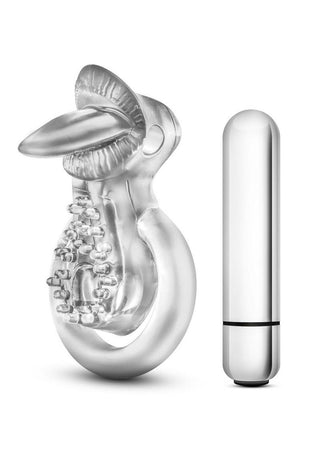 Stay Hard Vibrating Tongue Ring - Blue