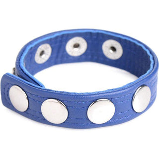 Strict Leather - Cock Gear Leather Speed Snap Cock Ring - Blue - Circus of Books